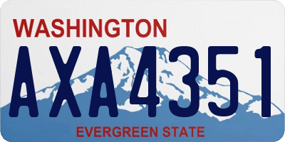 WA license plate AXA4351