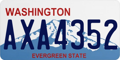 WA license plate AXA4352
