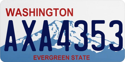 WA license plate AXA4353