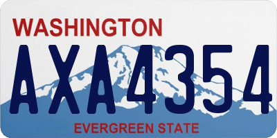 WA license plate AXA4354
