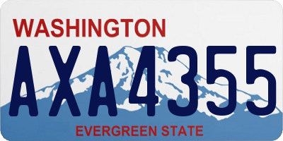 WA license plate AXA4355