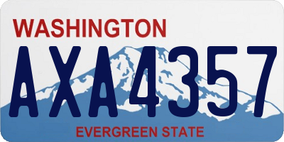 WA license plate AXA4357
