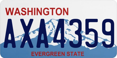 WA license plate AXA4359