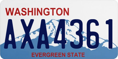WA license plate AXA4361