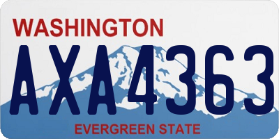 WA license plate AXA4363
