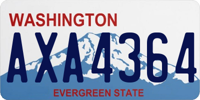 WA license plate AXA4364