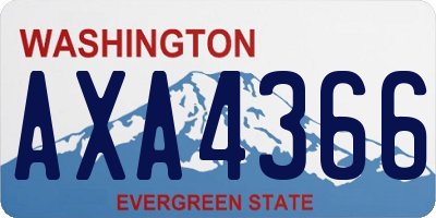 WA license plate AXA4366