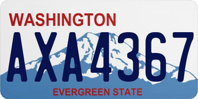 WA license plate AXA4367