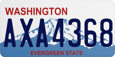 WA license plate AXA4368