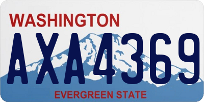 WA license plate AXA4369