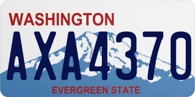 WA license plate AXA4370