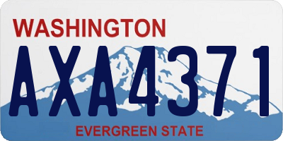 WA license plate AXA4371