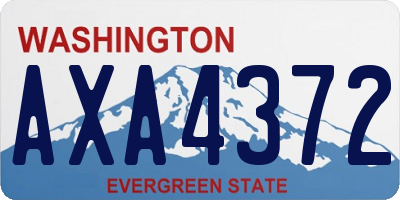WA license plate AXA4372