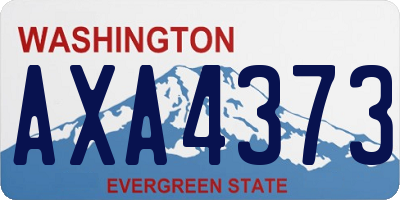 WA license plate AXA4373