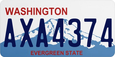 WA license plate AXA4374