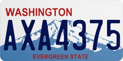 WA license plate AXA4375