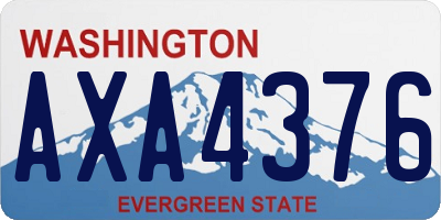 WA license plate AXA4376