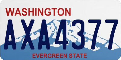 WA license plate AXA4377