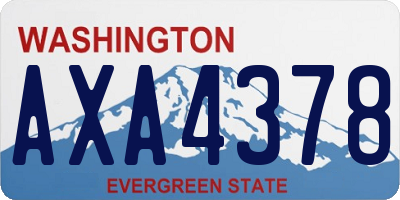 WA license plate AXA4378