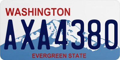 WA license plate AXA4380