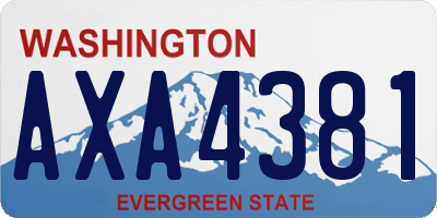 WA license plate AXA4381