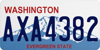 WA license plate AXA4382