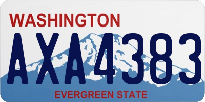 WA license plate AXA4383