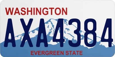 WA license plate AXA4384
