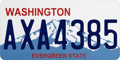 WA license plate AXA4385