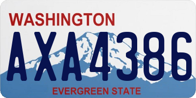 WA license plate AXA4386