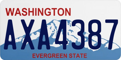 WA license plate AXA4387