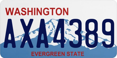 WA license plate AXA4389