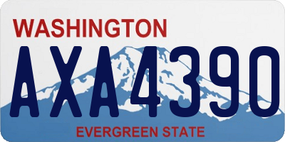 WA license plate AXA4390