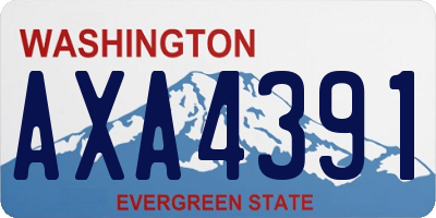 WA license plate AXA4391