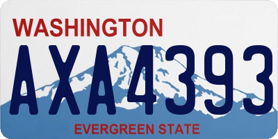 WA license plate AXA4393