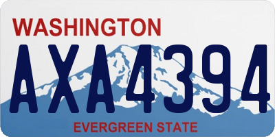 WA license plate AXA4394