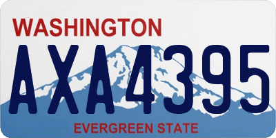 WA license plate AXA4395