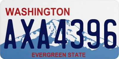WA license plate AXA4396