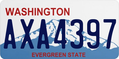 WA license plate AXA4397