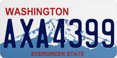 WA license plate AXA4399