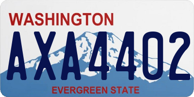 WA license plate AXA4402