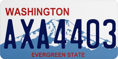 WA license plate AXA4403