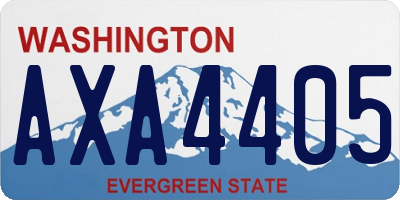 WA license plate AXA4405
