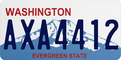 WA license plate AXA4412