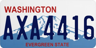 WA license plate AXA4416