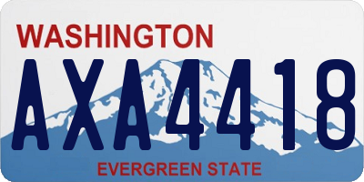 WA license plate AXA4418