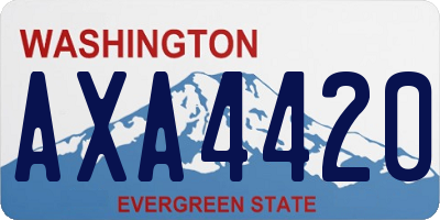 WA license plate AXA4420