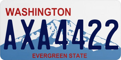 WA license plate AXA4422