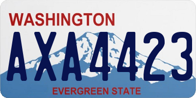 WA license plate AXA4423