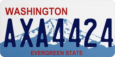 WA license plate AXA4424